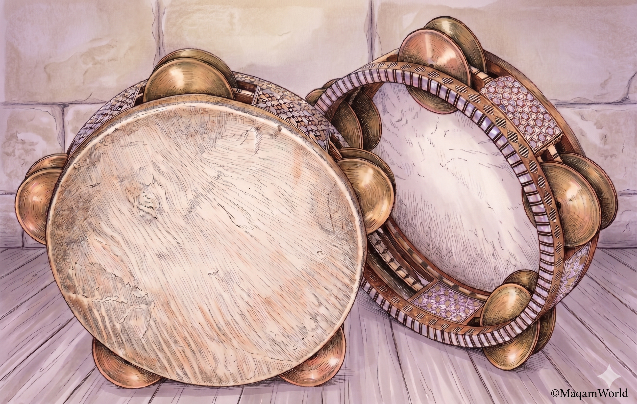 Riqq — Middle Eastern jingle tambourine