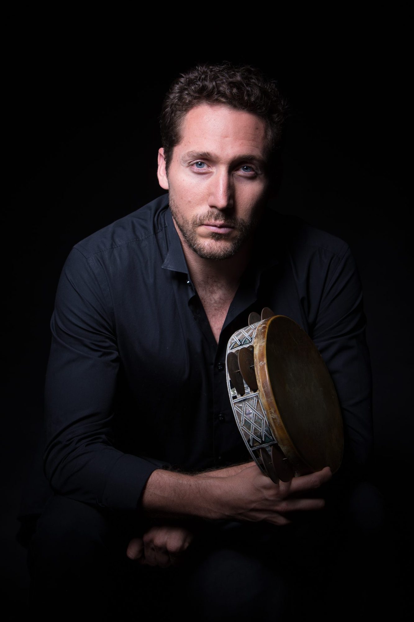 Yshai Afterman playing percussion